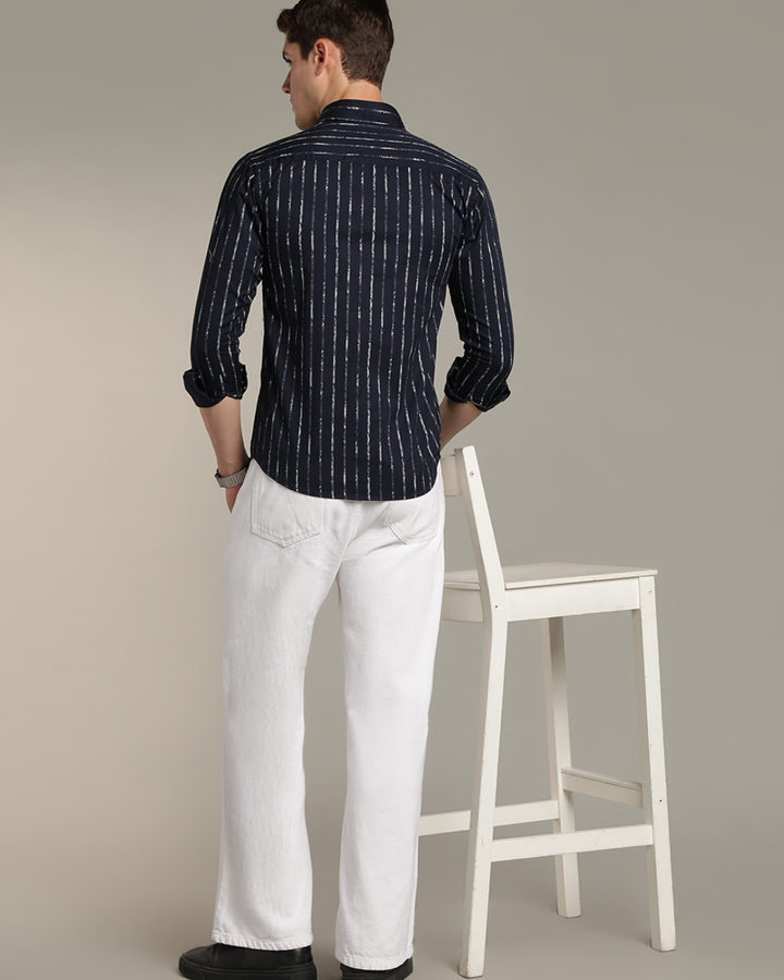 Navy & Military Line Stripes -Full-Stain Proof