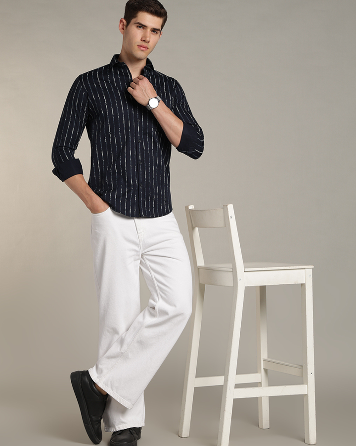 Navy & Military Line Stripes -Full-Stain Proof
