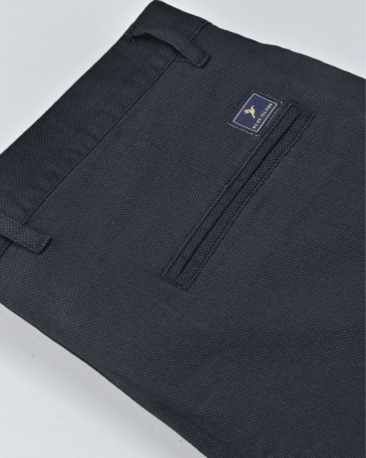 Black Web Printed - 2 way stretch - COTTON PANT