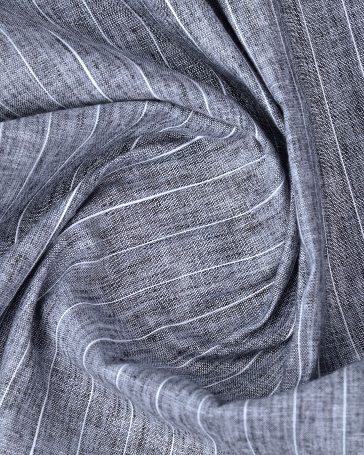 Black Lite Stripes -Full-Bamboo Linen