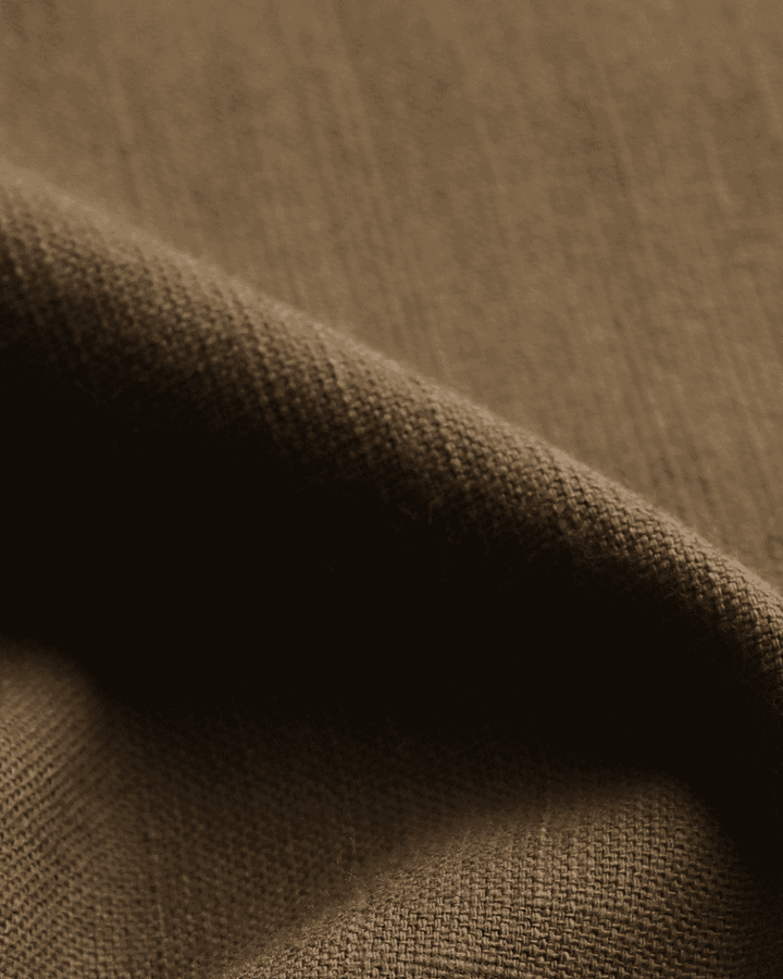 Brown - 2 way stretch - COTTON LINEN PANT