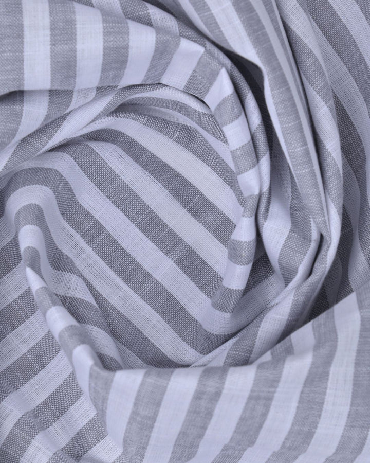 Black & White Large Stripes -Full-Bamboo Linen