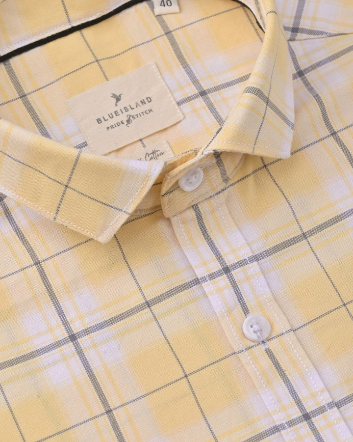 Bright Yellow Checks -Full-Stain Proof
