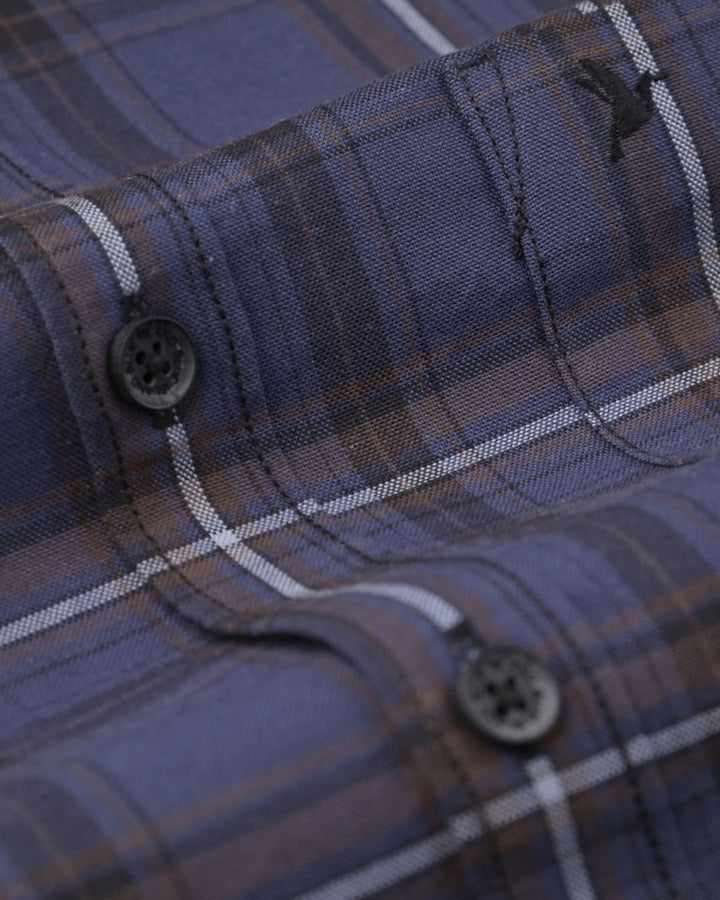 Blue & Brown Checks -Full-Stain Proof
