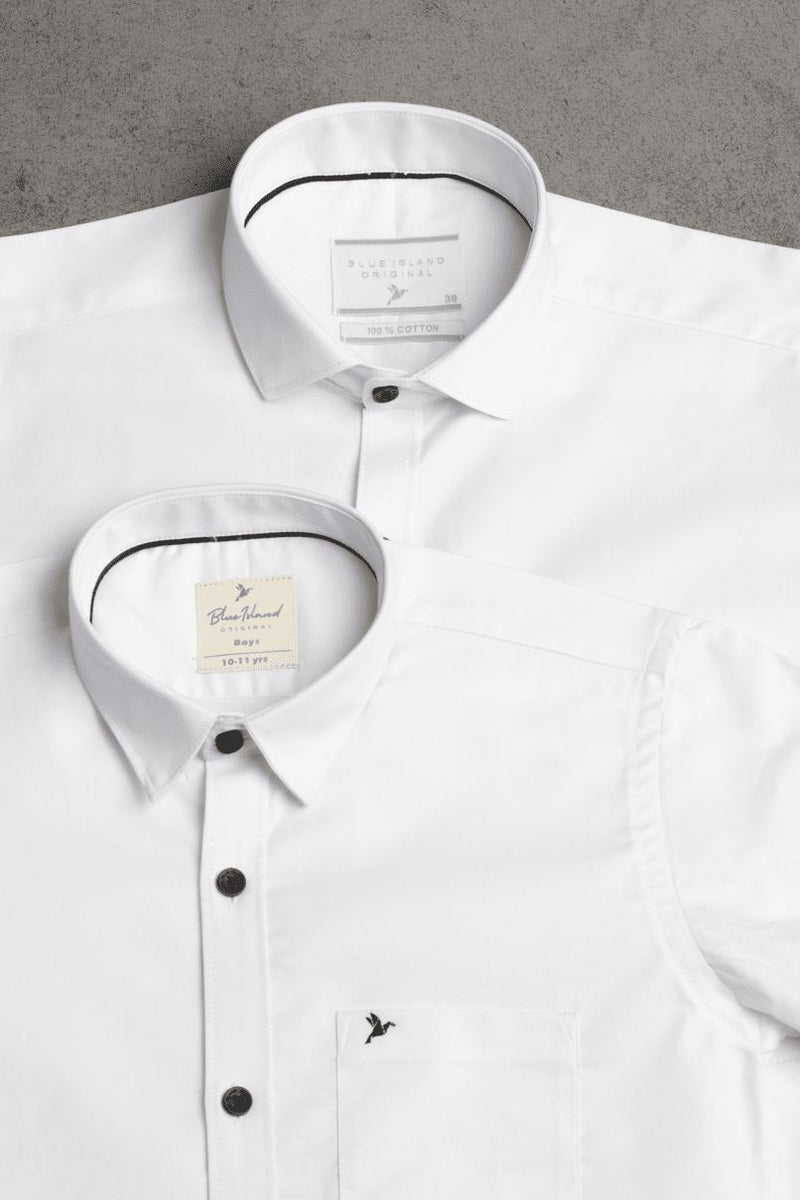 FATHER & SON - White with Black Solid