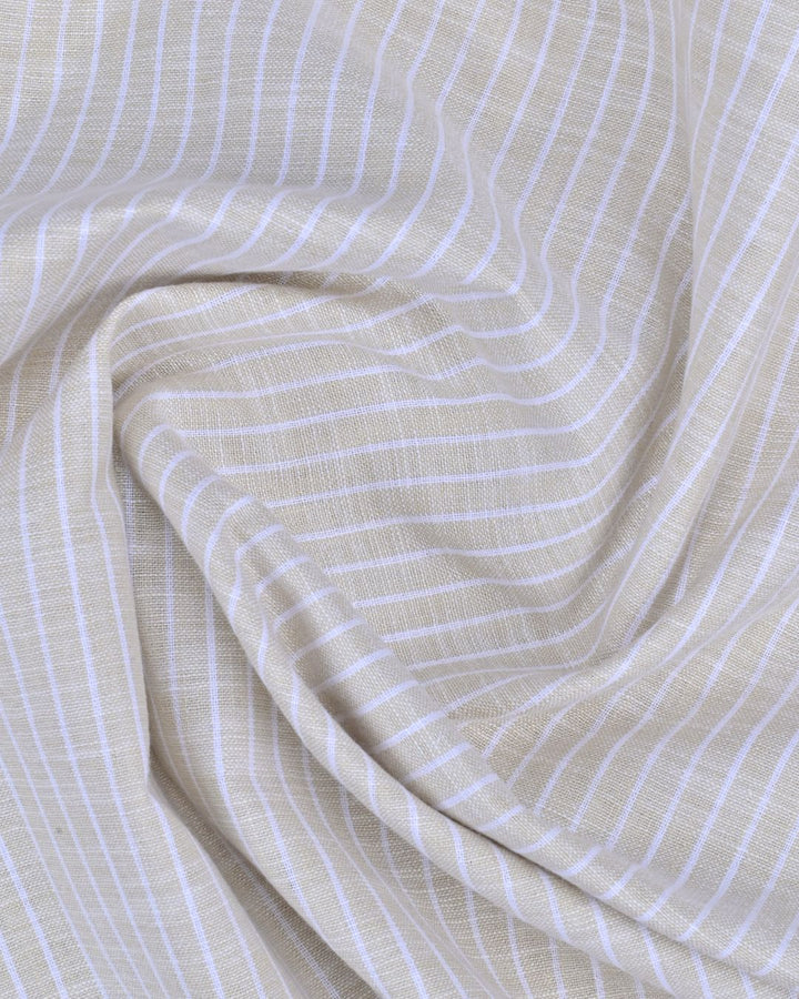Sandal Brown Desert Stripes -Full-Bamboo Linen
