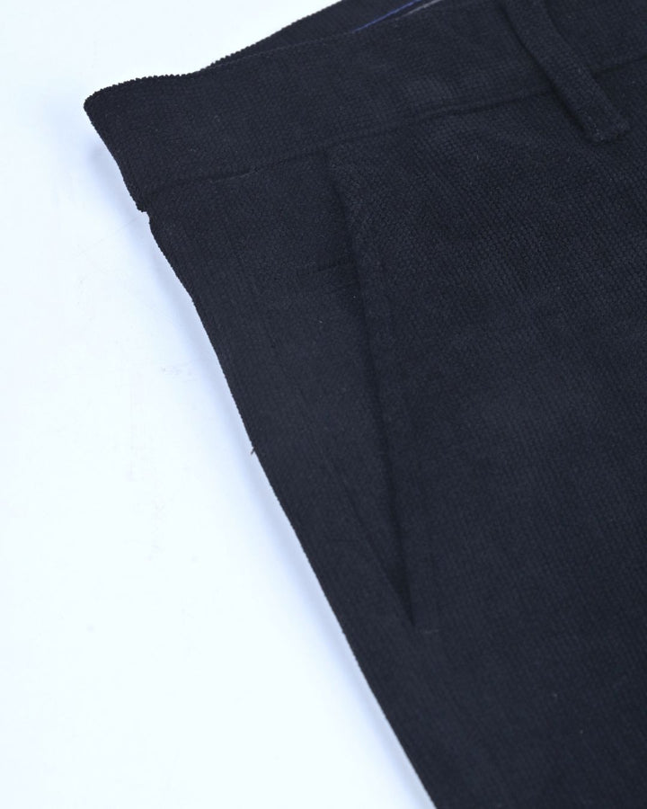 Black Textured - Corduroy Pant