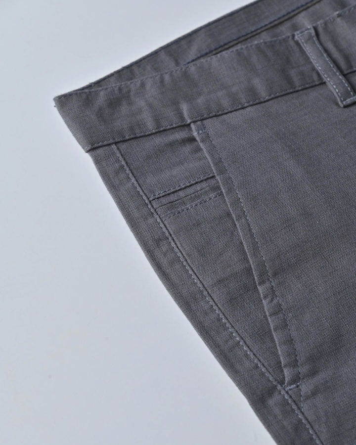 Grey - 2 way stretch - COTTON LINEN PANT