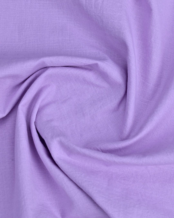 Soft Lavender Solid-Full-Cotton Linen Shirt
