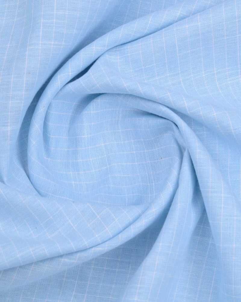 Sky Blue Mini Stripes -Full-Bamboo Linen