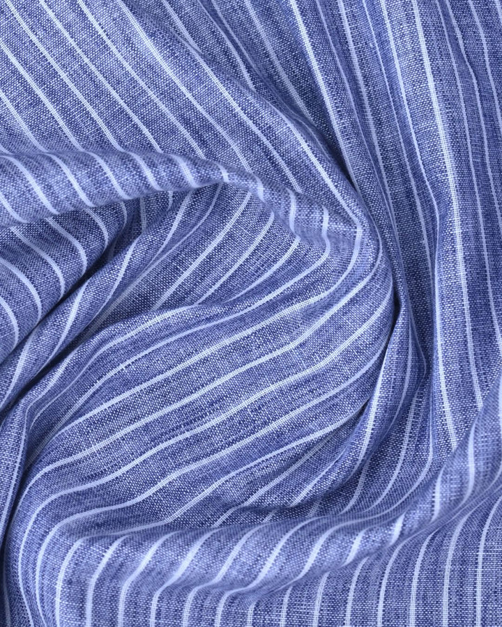 Denim Mini Stripes -Full-Bamboo Linen