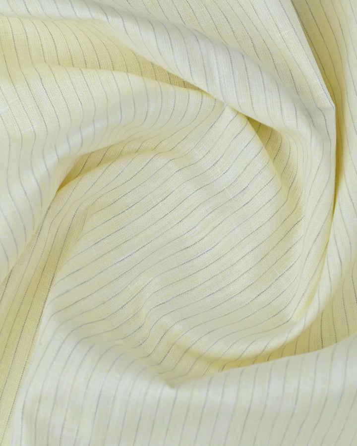 Yellow Mini Stripes -Full-Bamboo Linen
