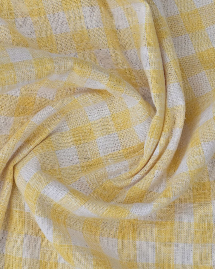 Golden Yellow Mini Checks-Full-Stain Proof