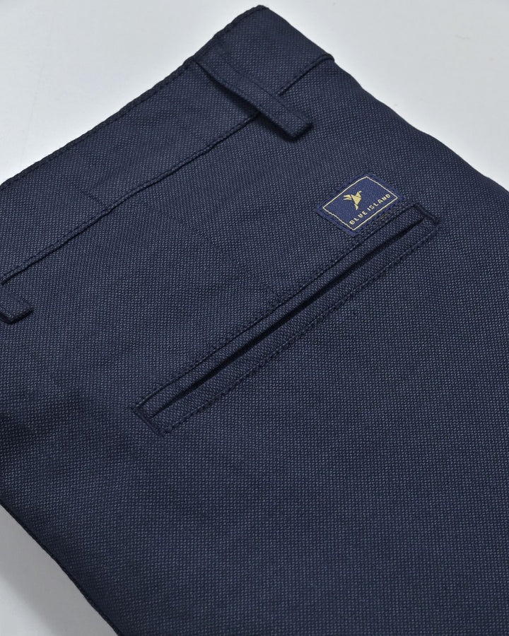 Metal Navy Printed - 2 way stretch - COTTON PANT