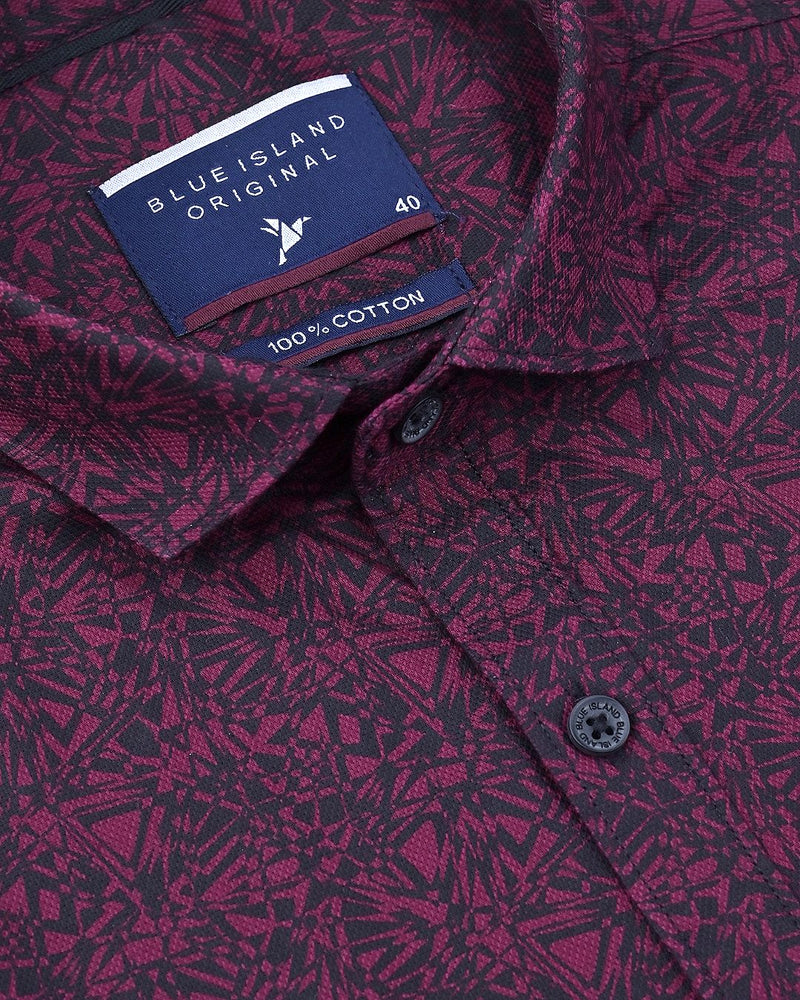 Dark Magenta Print -Full-Stain Proof