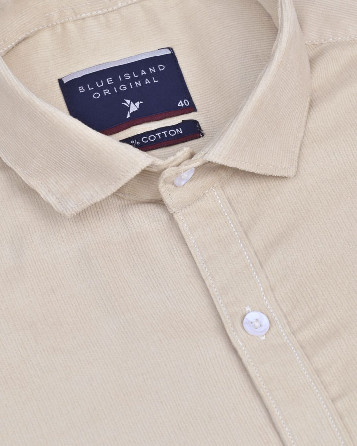 Sandal Cream  -Full-Corduroy Shirt