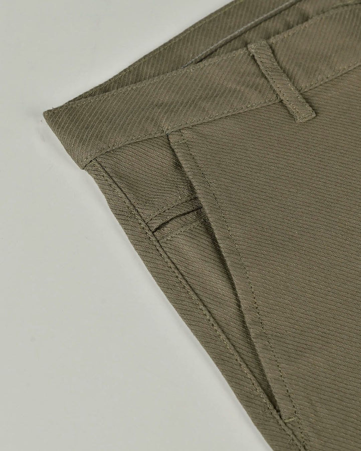 Olive Cross Stripes - Dobby Pant
