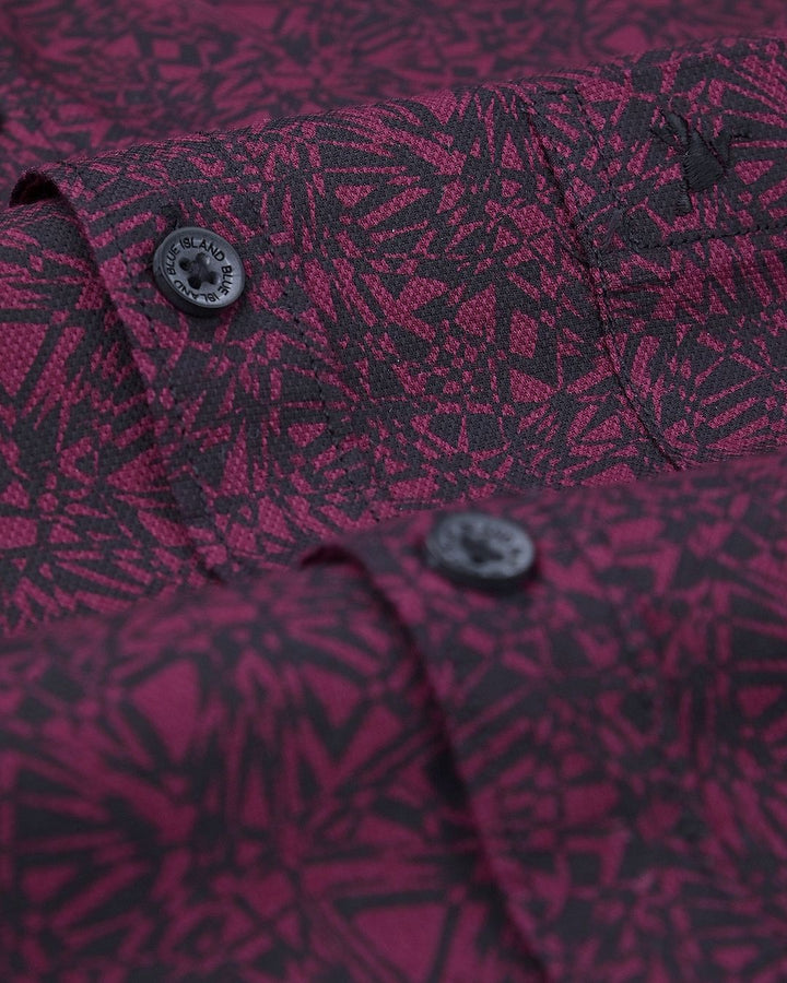 Dark Magenta Print -Full-Stain Proof