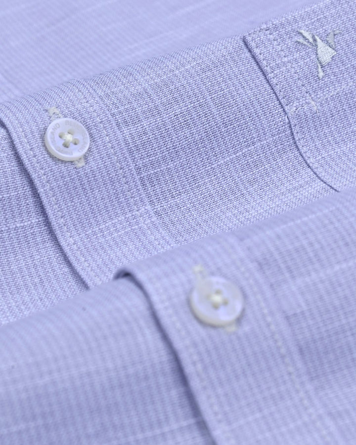 Grey Grid Stripes -Full-Bamboo Linen