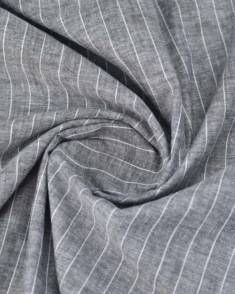 Black Lite Stripes -Full-Bamboo Linen