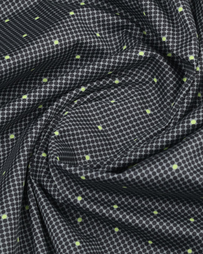 Green on Black Dotted Print-Full-Stain Proof