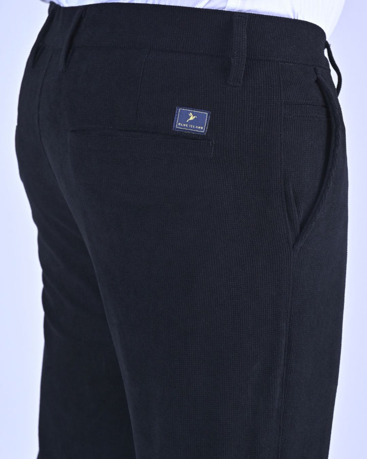 Black Textured - Corduroy Pant