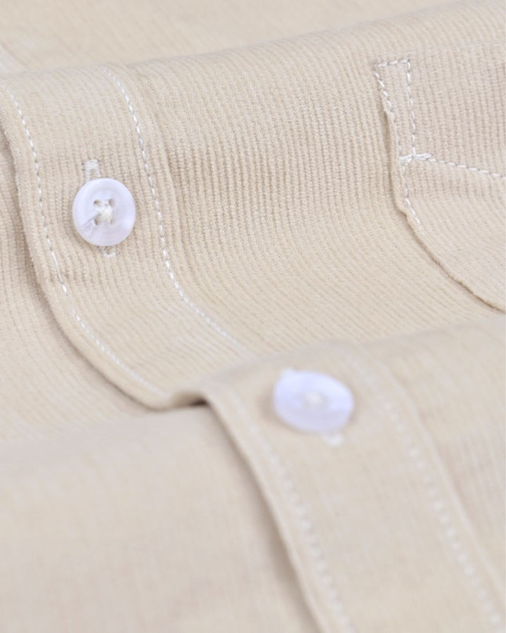 Sandal Cream  -Full-Corduroy Shirt