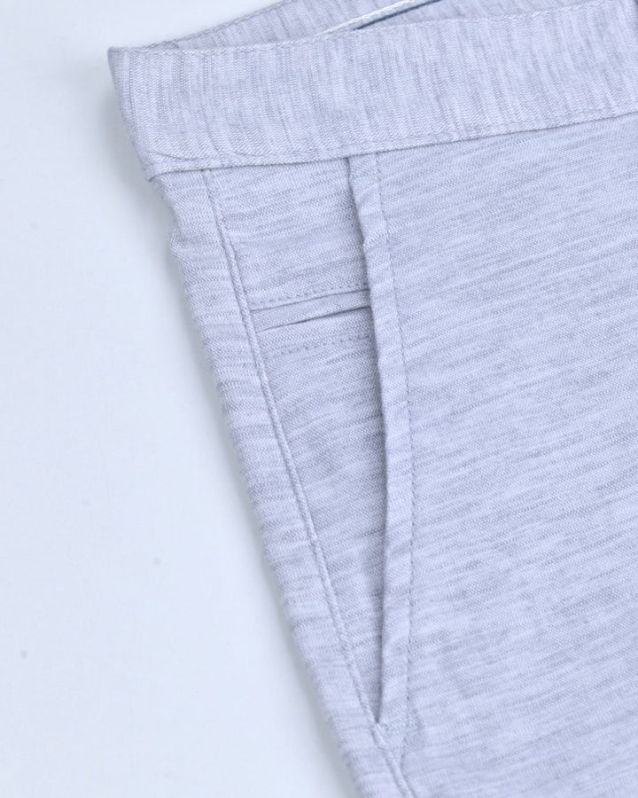 Cloud Blue Grain Printed - 2 way stretch - COTTON LINEN PANT