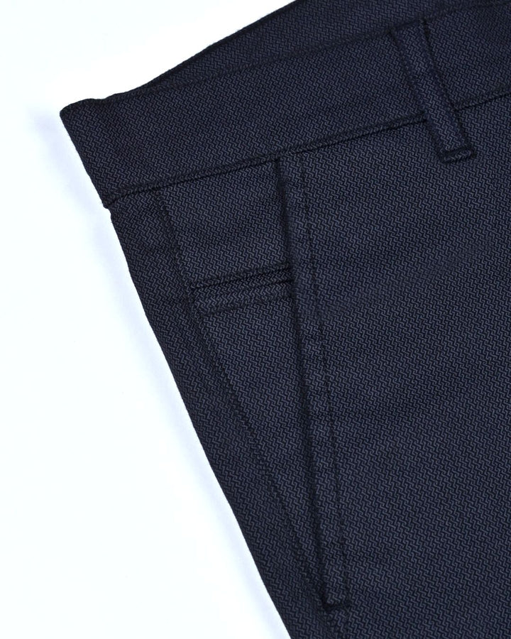 Black Spiral Printed - 2 way stretch - COTTON PANT