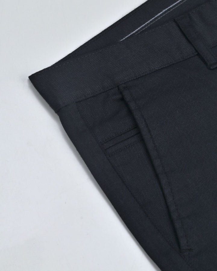 Midnight Navy Cubes - 2 way stretch - COTTON PANT