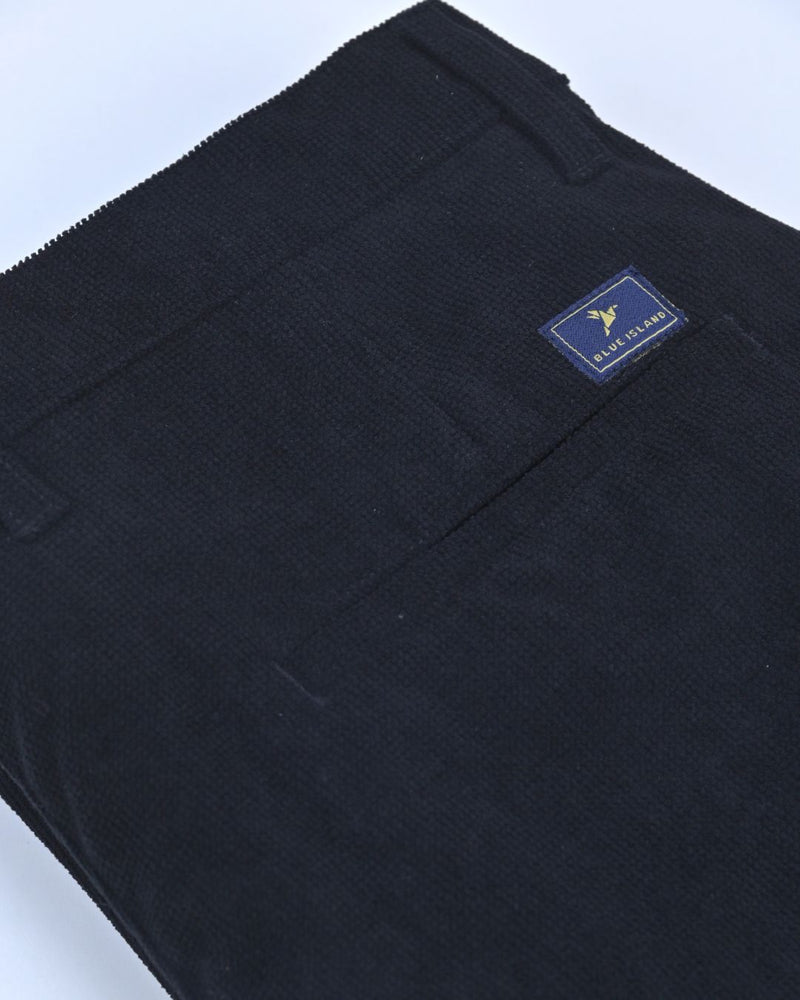 Black Textured - Corduroy Pant