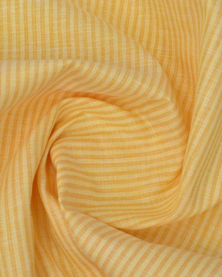Summer Yellow Line Stripes -Full-Bamboo Linen
