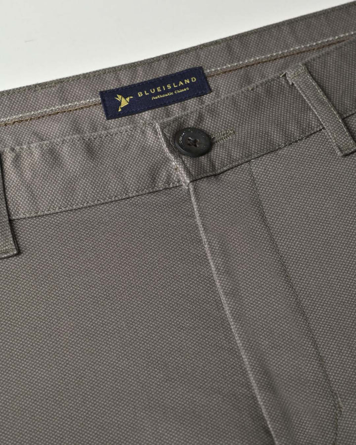 Metal Grey Diamond Printed - 2 way stretch - COTTON PANT