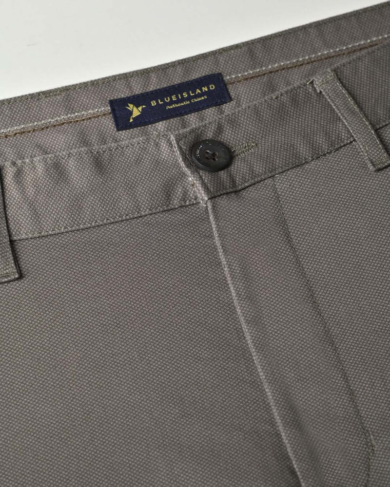Metal Grey Diamond Printed - 2 way stretch - COTTON PANT