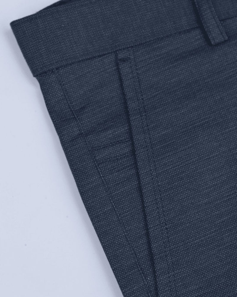 Navy Dot Printed - 2 way stretch - COTTON PANT