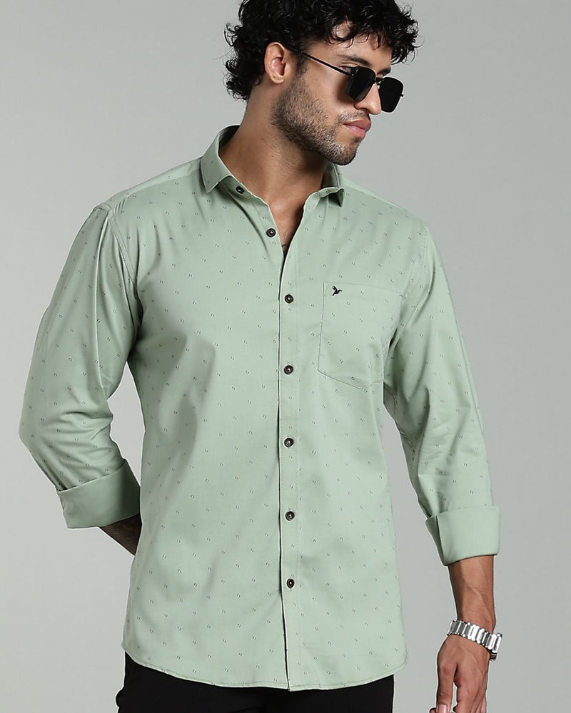 Pistah Green Print-Full-Stain Proof