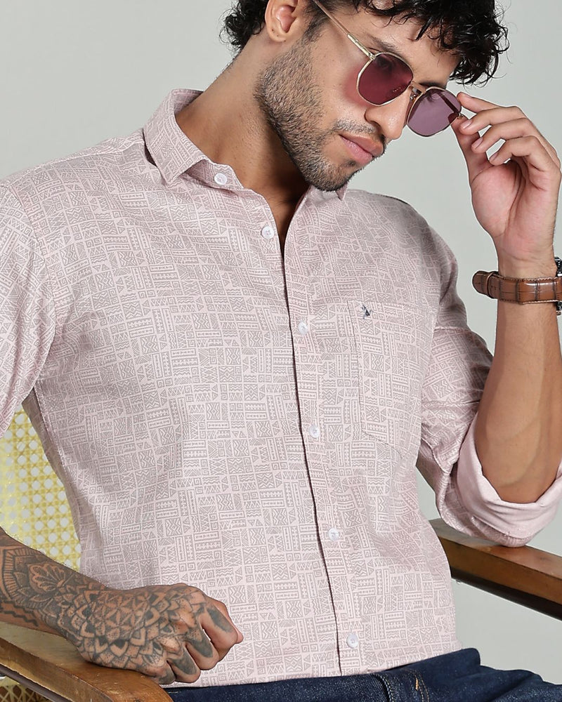 Blush Pink Tribal Print-Full-Stain Proof