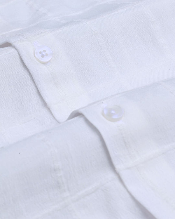 Silky White Oversize Box - Half Sleeve - Airlite Shirt