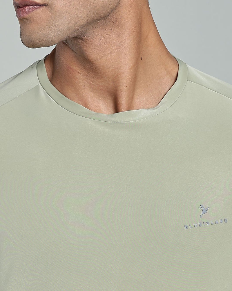 Lite Olive - Active wear Round neck Tshirt