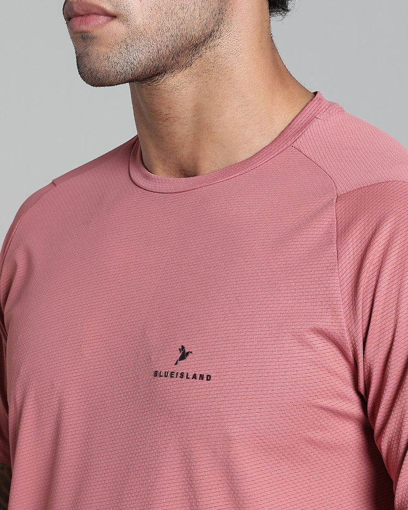 Mild Pink - Active wear Round neck Tshirt