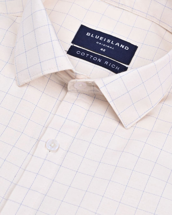 Mild Ivory Checks - Full-Cotton Rich