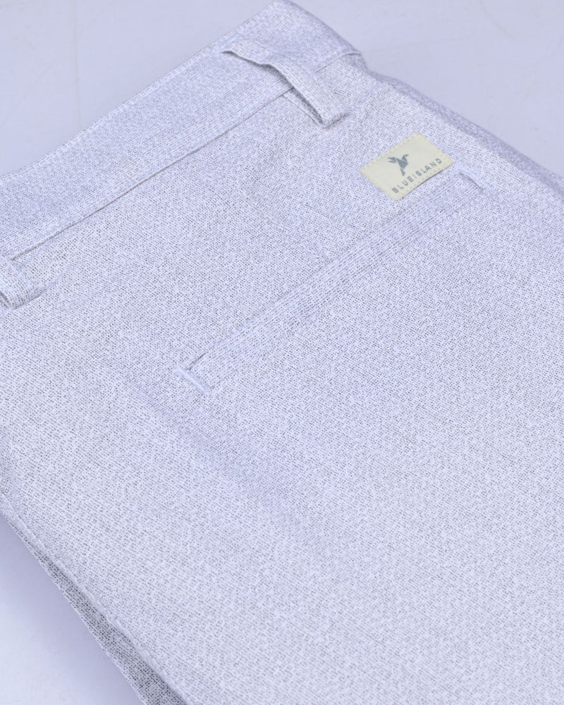 Cloud Grey Galaxy Print - 2 way stretch - COTTON PANT