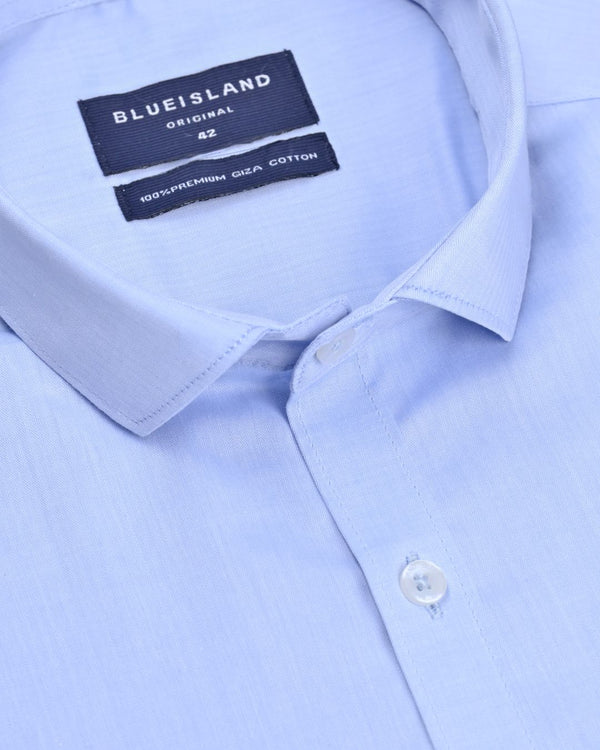 Ice Blue Solid - Full-Giza Cotton