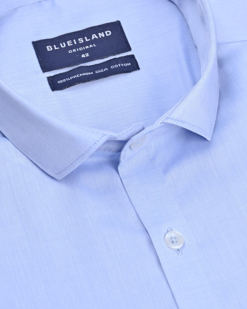 Ice Blue Solid - Full-Giza Cotton