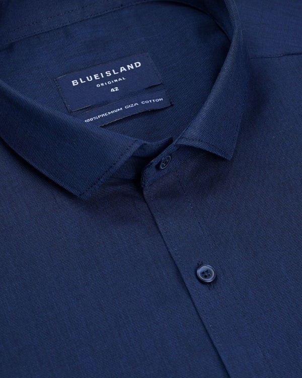 Sapphire Blue Solid - Full-Giza Cotton