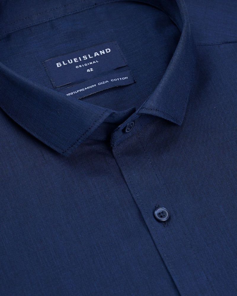 Sapphire Blue Solid - Full-Giza Cotton