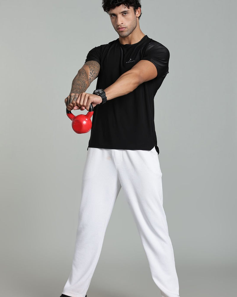 Black - Active wear Round neck Tshirt