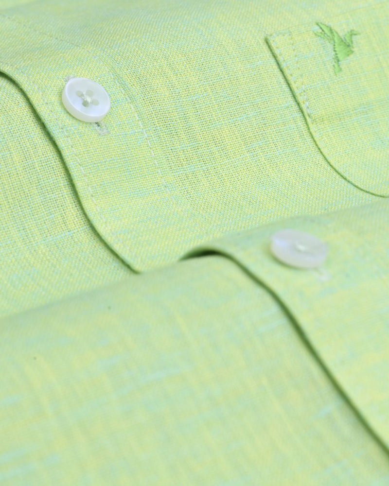 Fluorescent Green  -Full-Bamboo Linen