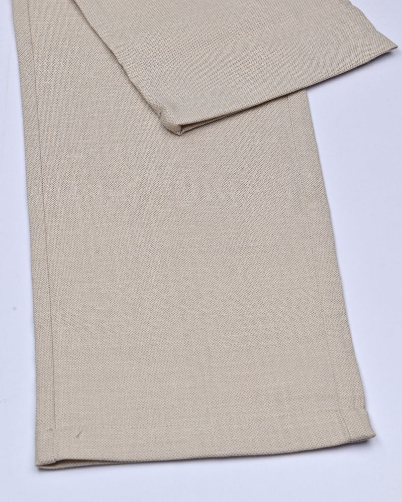 Dark Cream Steel Printed - 2 way stretch - COTTON PANT