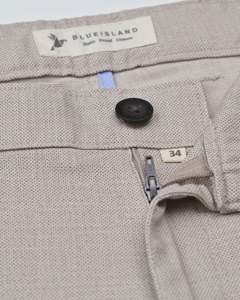 Dark Cream Steel Printed - 2 way stretch - COTTON PANT